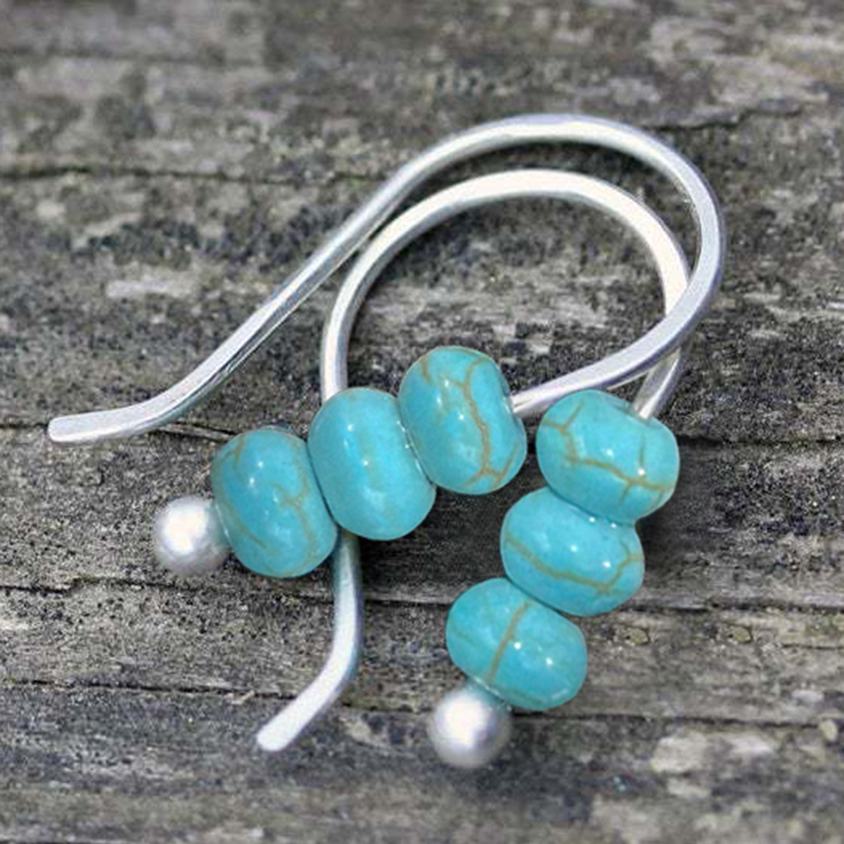 Three-dimensional Geometric Earrings In Copper With White K Plated Water Plating Featuring 0.03µm Thick Coating 3