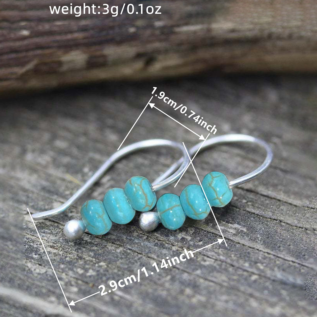Three-dimensional Geometric Earrings In Copper With White K Plated Water Plating Featuring 0.03µm Thick Coating 4