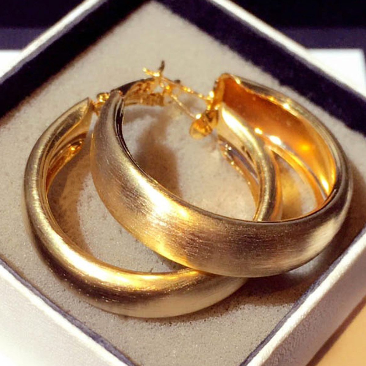 Three-dimensional Geometric Earrings In Copper With KC Golden Water Plating Featuring 0.03µm Plating Thickness 8