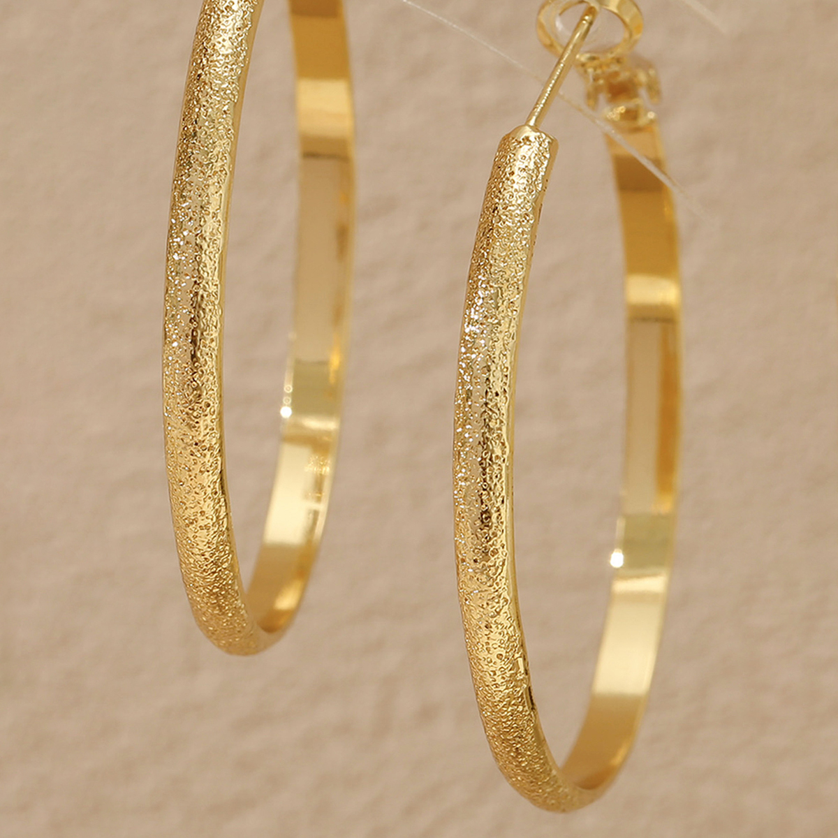 Three-dimensional Geometric Earrings In Copper With KC Golden Water Plating Featuring 0.03µm Plating Thickness 3