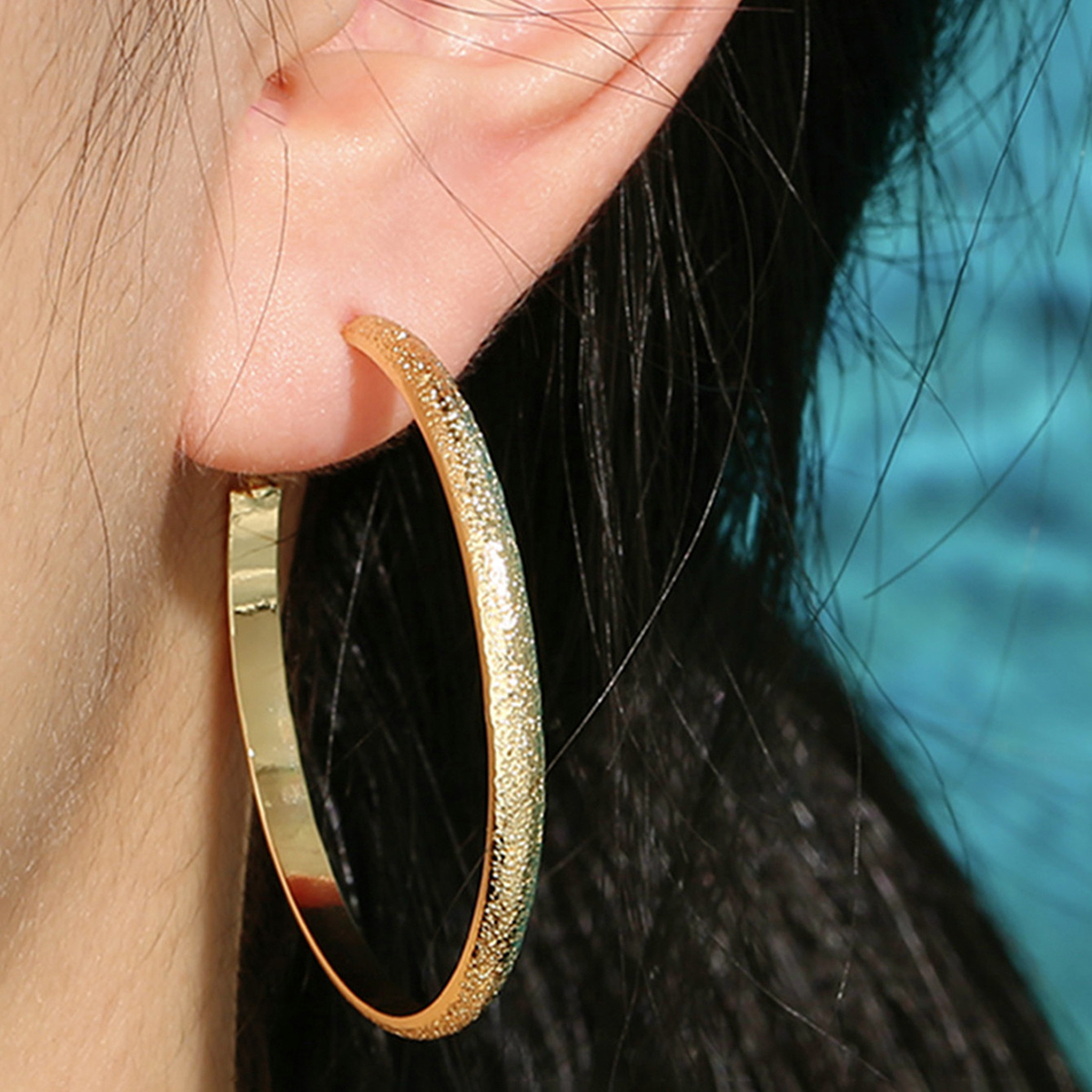 Three-dimensional Geometric Earrings In Copper With KC Golden Water Plating Featuring 0.03µm Plating Thickness 7