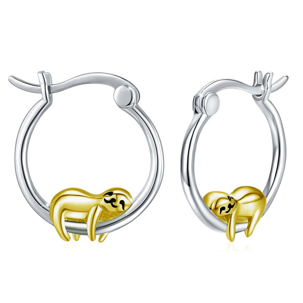Three-dimensional Geometric Earrings For Women In Copper With KC Golden Plated Water Plating And 0.03µm Thickness