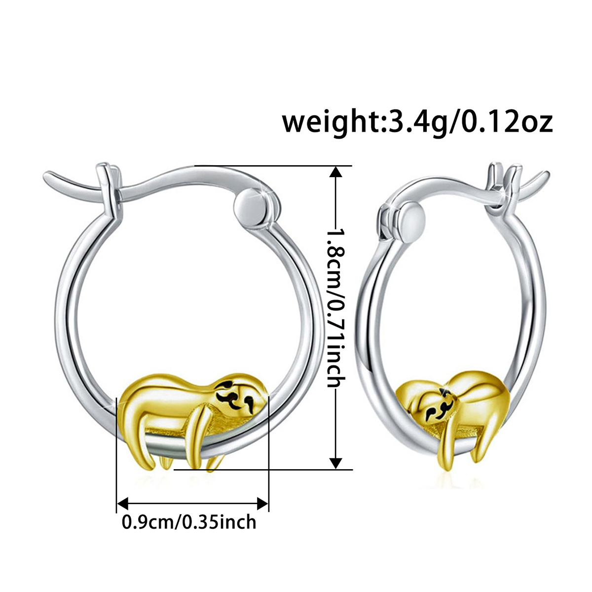 Three-dimensional Geometric Earrings For Women In Copper With KC Golden Plated Water Plating And 0.03µm Thickness 2