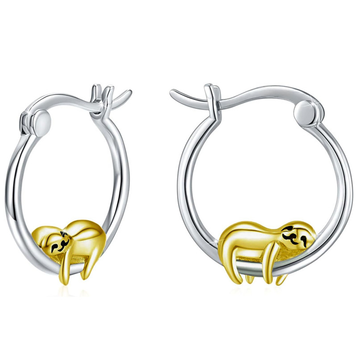 Three-dimensional Geometric Earrings For Women In Copper With KC Golden Plated Water Plating And 0.03µm Thickness 3