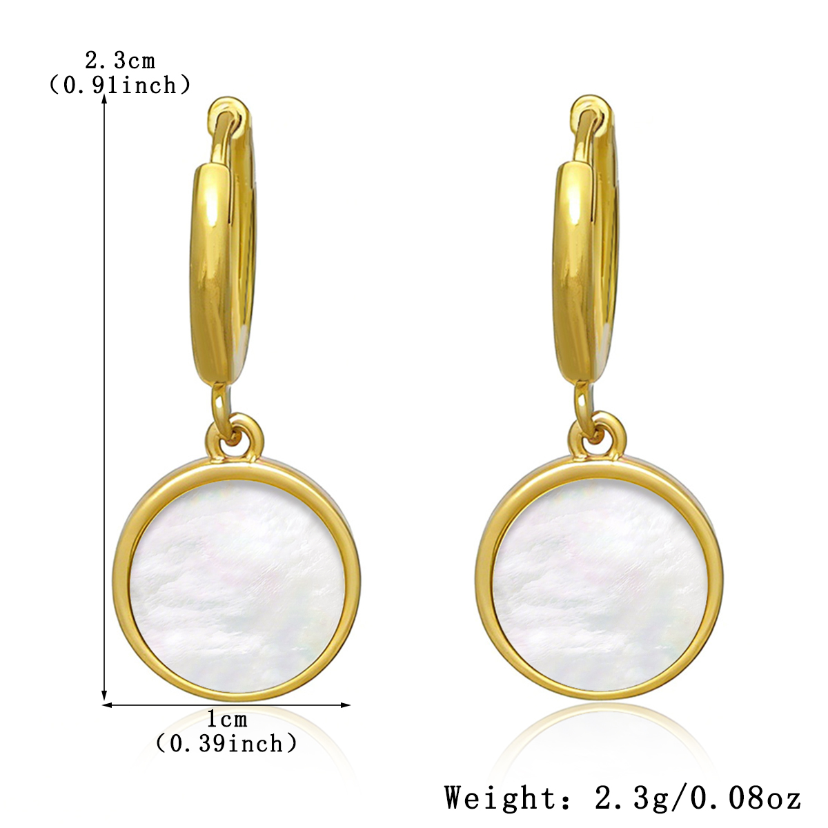 Three-dimensional Geometric Earrings For Women In Copper With Golden Plated Electroplated Finish And 0.01µm Coating Thickness 2
