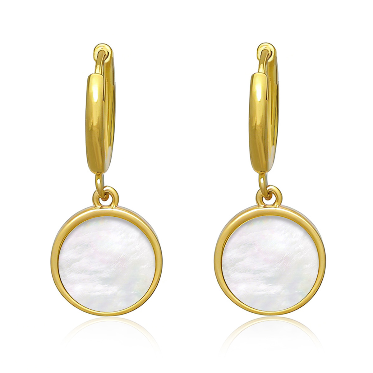 Three-dimensional Geometric Earrings For Women In Copper With Golden Plated Electroplated Finish And 0.01µm Coating Thickness 5