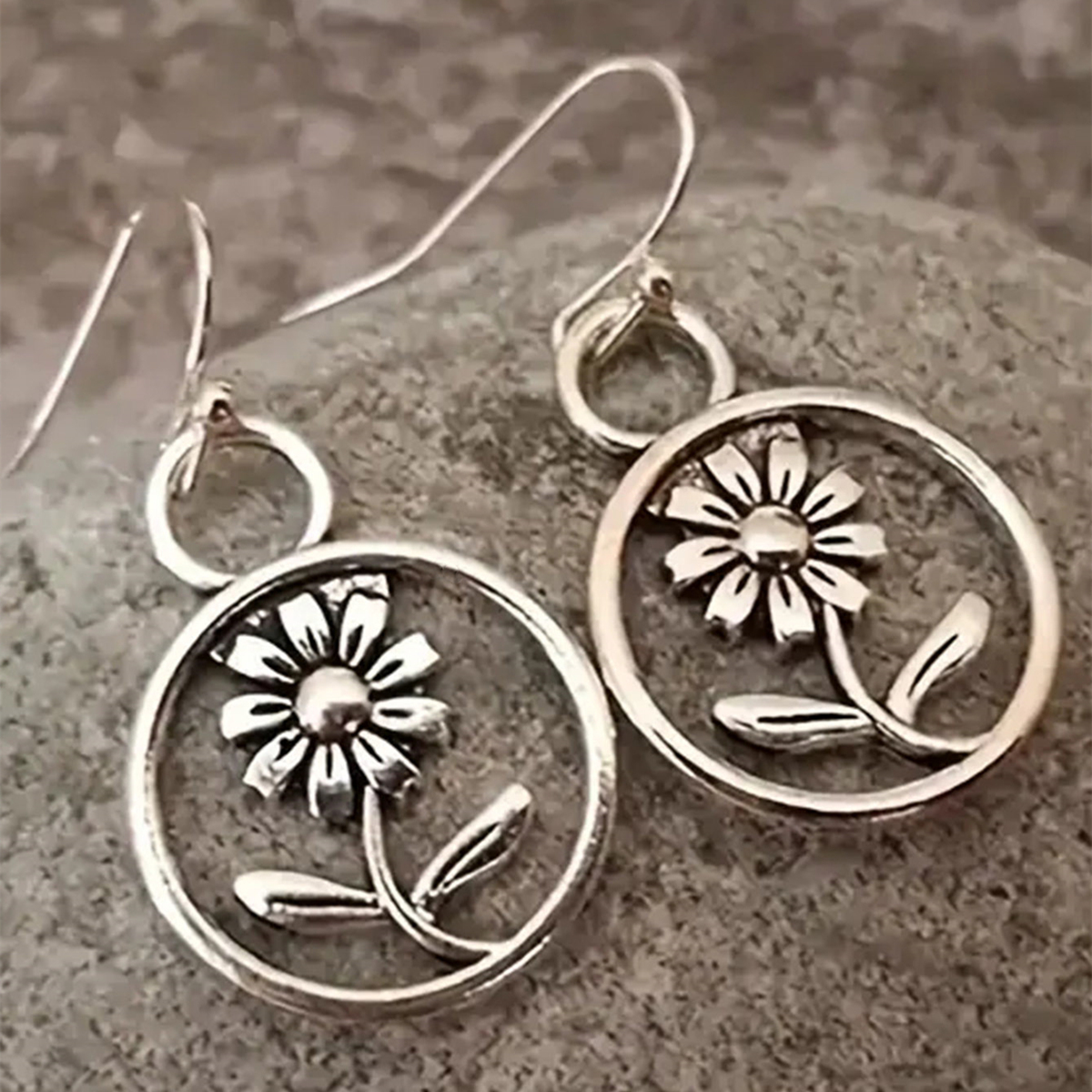 Three-dimensional Geometric Drop Earrings In Copper With White K Water Plating And 0.03µm Thick Coating
