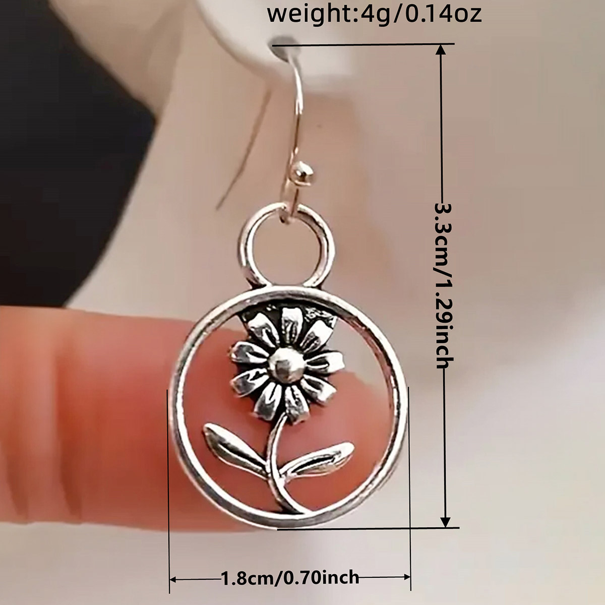 Three-dimensional Geometric Drop Earrings In Copper With White K Water Plating And 0.03µm Thick Coating 2