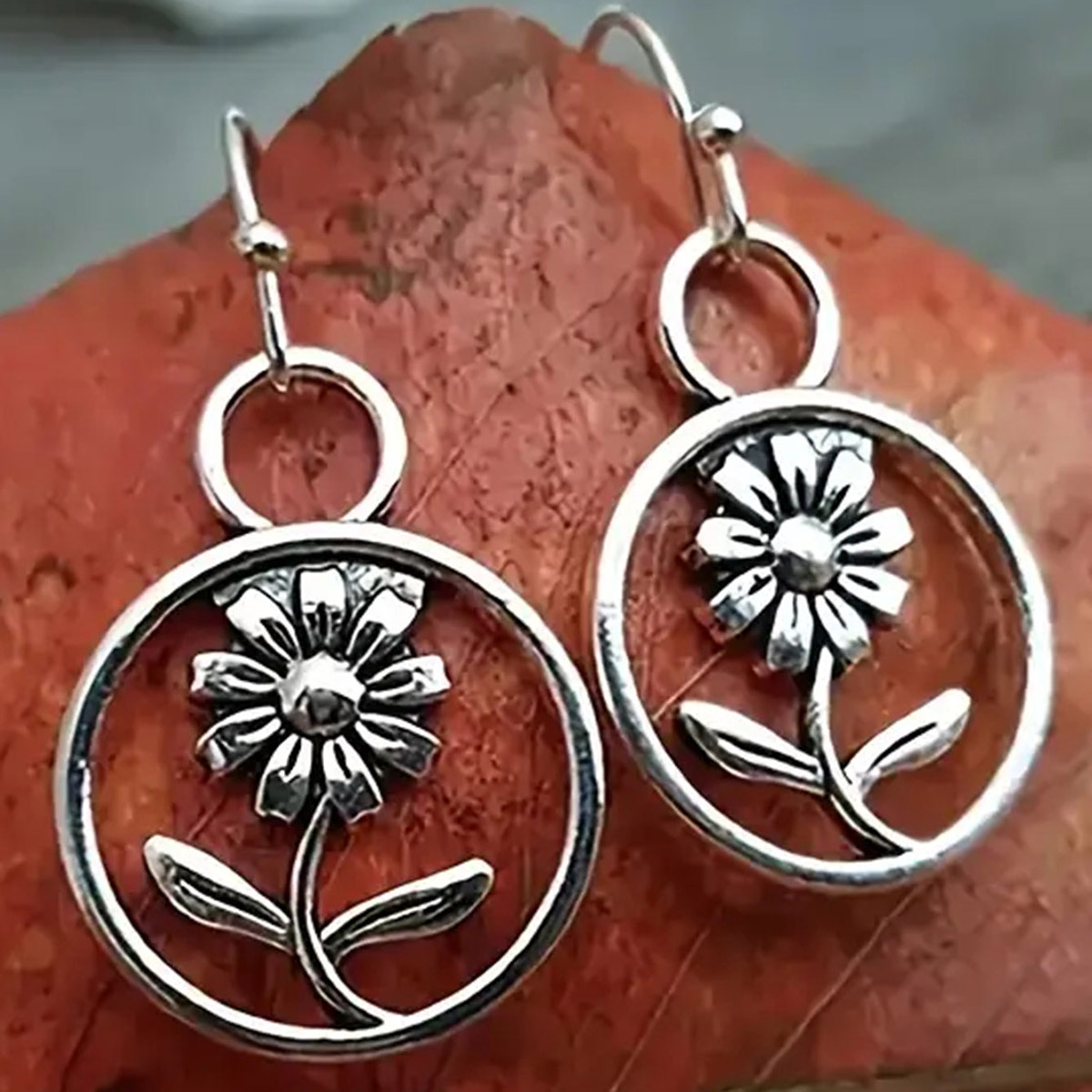 Three-dimensional Geometric Drop Earrings In Copper With White K Water Plating And 0.03µm Thick Coating 3
