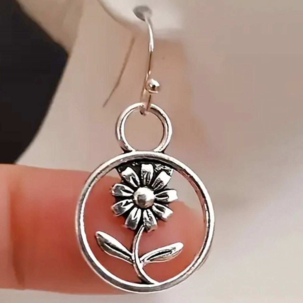 Three-dimensional Geometric Drop Earrings In Copper With White K Water Plating And 0.03µm Thick Coating 4