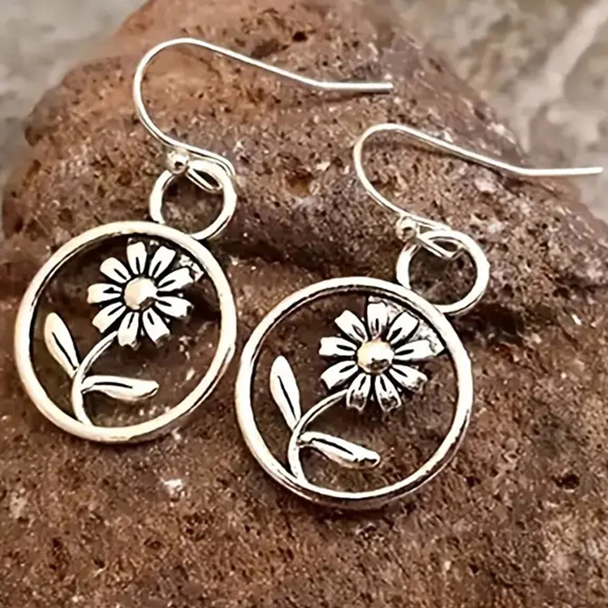 Three-dimensional Geometric Drop Earrings In Copper With White K Water Plating And 0.03µm Thick Coating 5