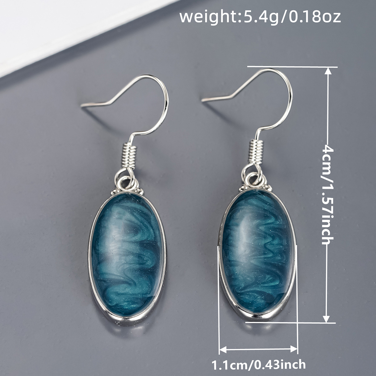 Three-dimensional Geometric Drop Earrings In Copper With White K Plated Water Plating And 0.03µm Thick Coating 7