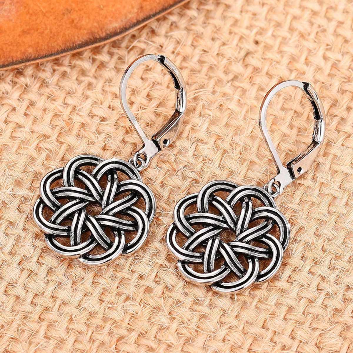 Three-dimensional Geometric Drop Earrings For Women In Copper With White K Plated Water Plating And 0.03µm Thick Coating 2