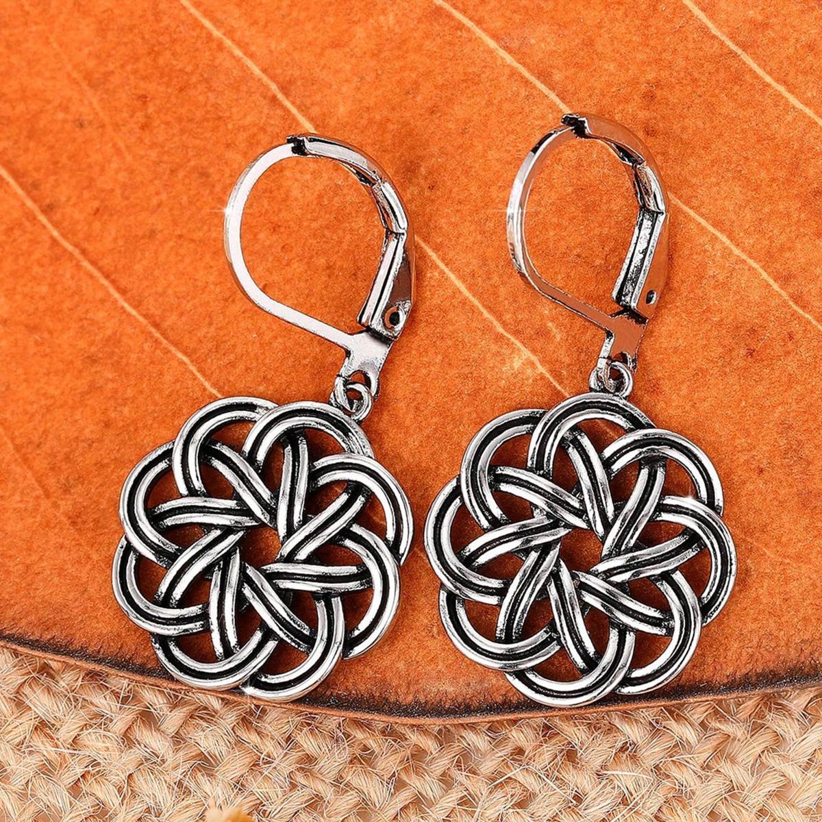Three-dimensional Geometric Drop Earrings For Women In Copper With White K Plated Water Plating And 0.03µm Thick Coating 4
