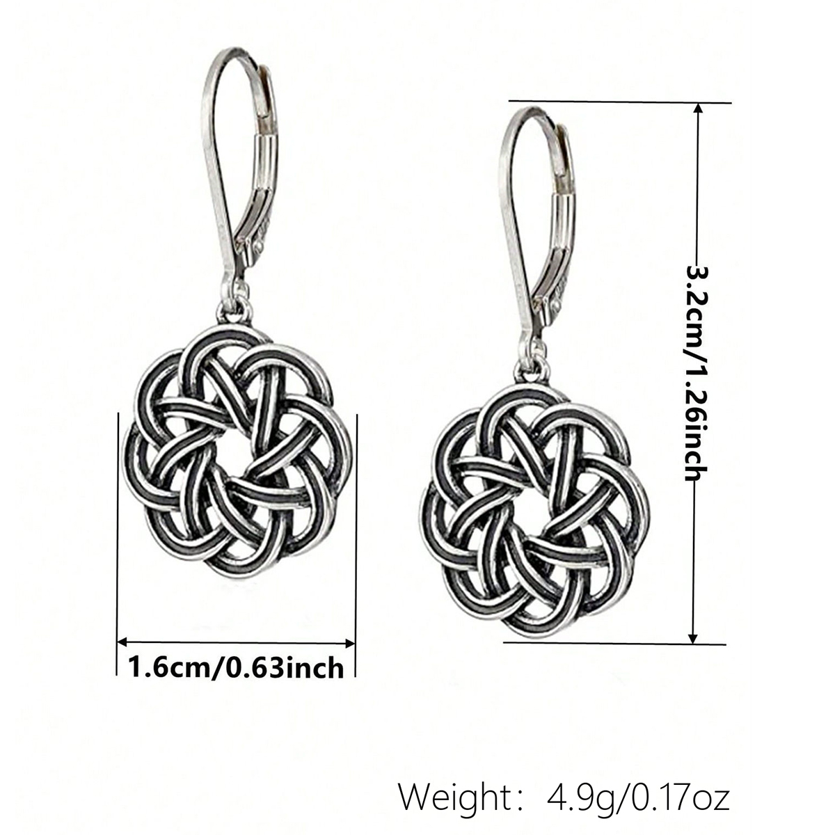 Three-dimensional Geometric Drop Earrings For Women In Copper With White K Plated Water Plating And 0.03µm Thick Coating 8