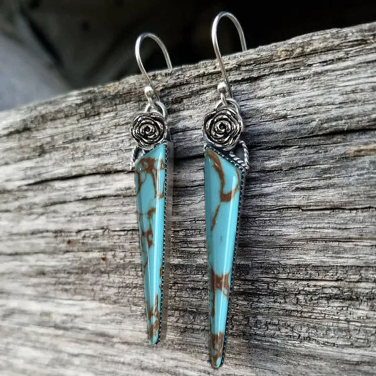 Three-dimensional Geometric Drop Earrings For Women In Copper With White K Plated Water Plating And 0.03µm Coating Thickness 6