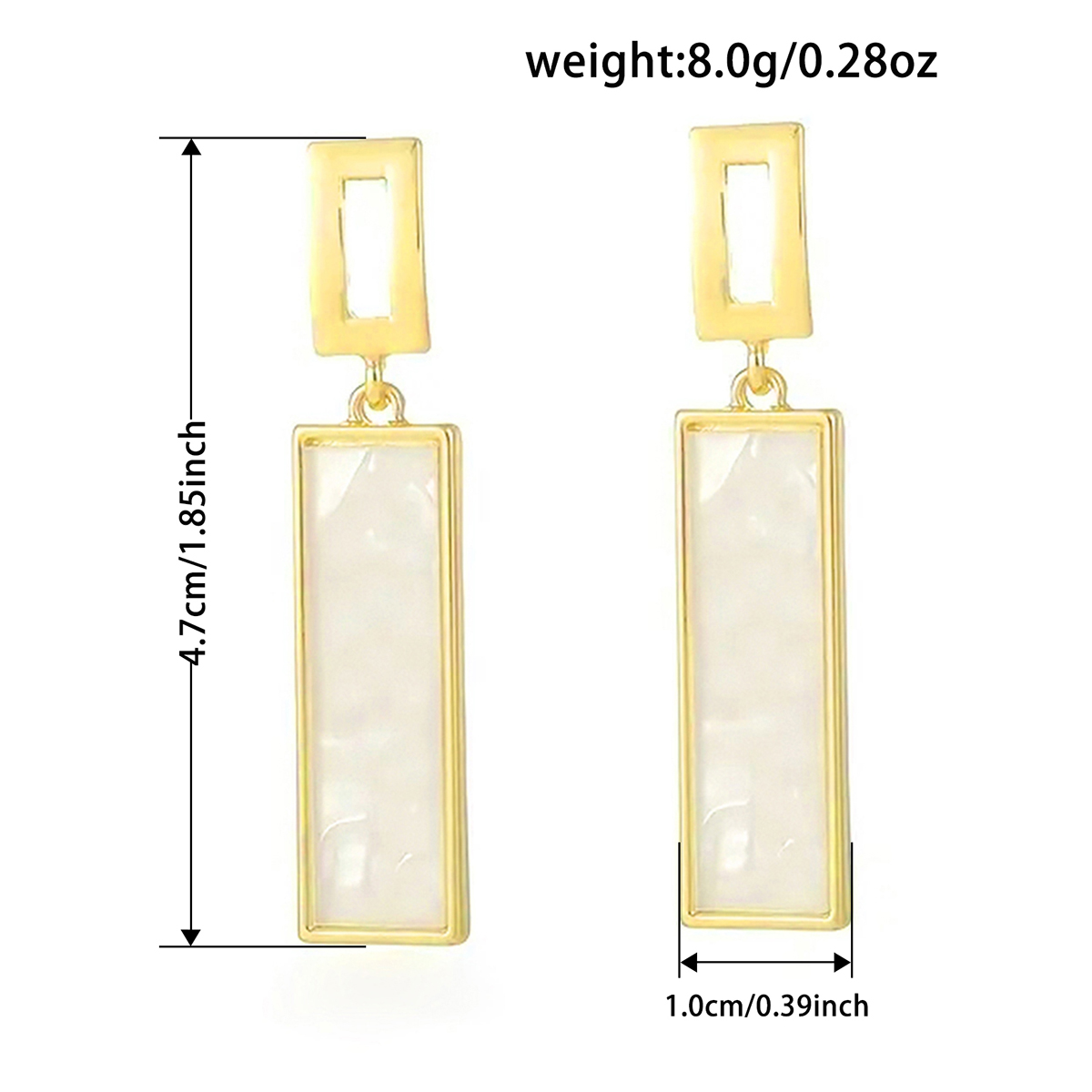 Three-dimensional Geometric Drop Earrings For Women In Copper With KC Golden Water Plating And 0.03µm Thick Coating 3