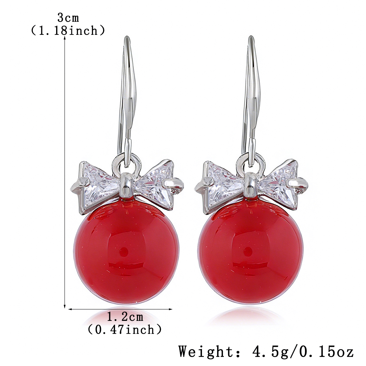 Three-dimensional Geometric Ear Hook Earrings For Women, Copper Material With Golden Plated Electroplated Finish And Zircon Inlay 2