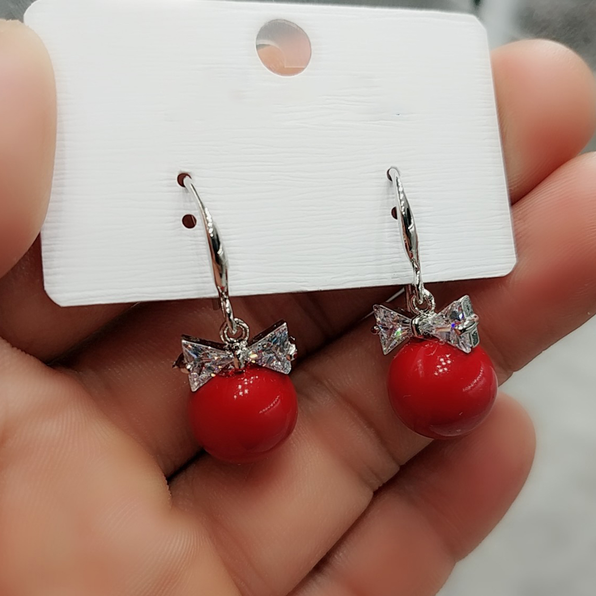 Three-dimensional Geometric Ear Hook Earrings For Women, Copper Material With Golden Plated Electroplated Finish And Zircon Inlay 6