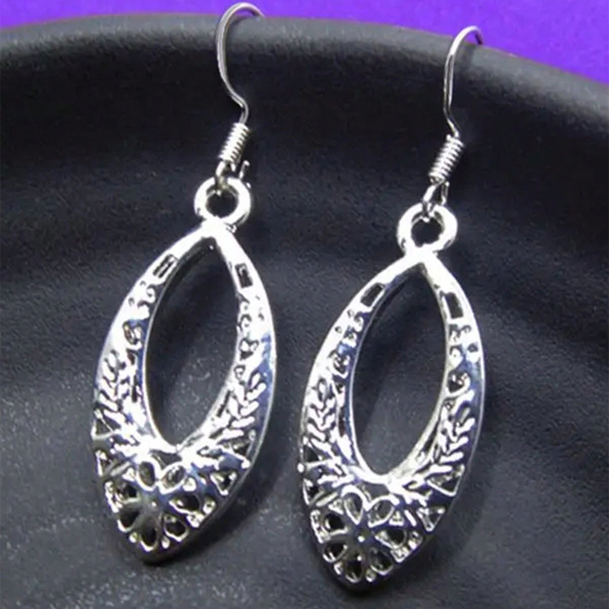 Three-dimensional Geometric Ear Hook For Women In Copper With White K Water Plating And 0.03µm Thickness 6