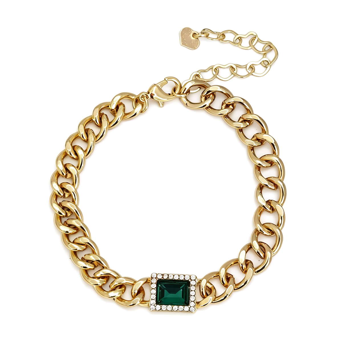 Three-dimensional Geometric Bracelets For Women In Golden Plated Copper With Zircon Inlay, Electroplated Finish 7