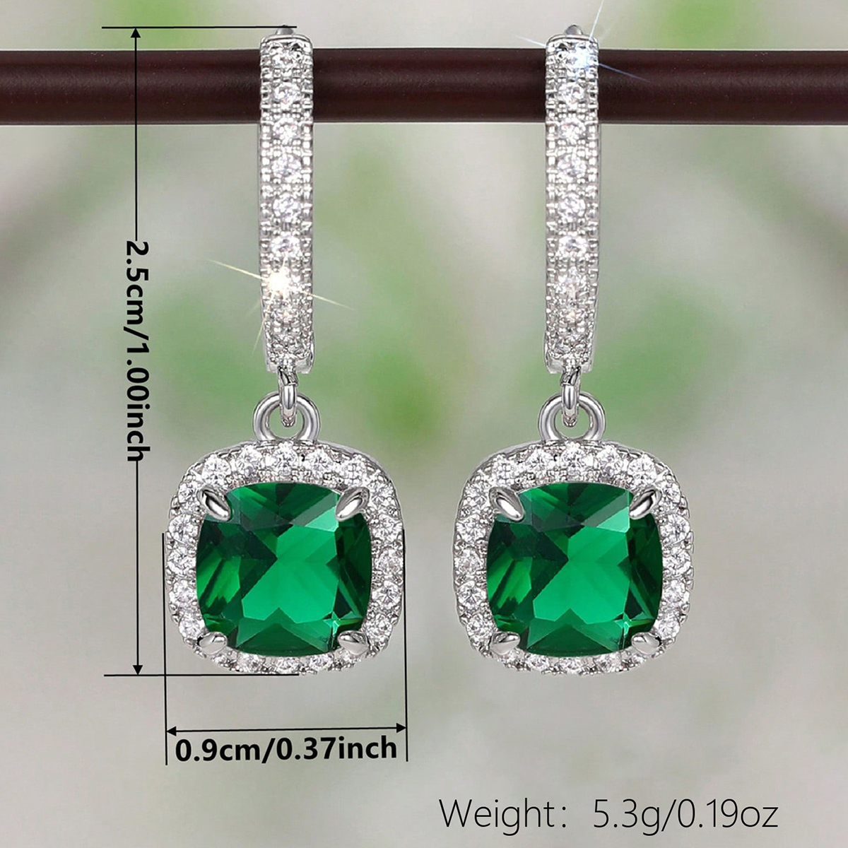 Three-dimensional Round Drop Earrings In Copper With White K Plated Water Plating And 0.03µm Thickness Featuring Zircon Inlay 10