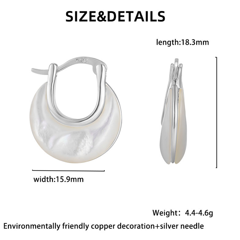 Three-dimensional Semicircle Earrings For Women In Copper With 18K Real Gold Plated Water Plating And 0.03µm Thickness 2
