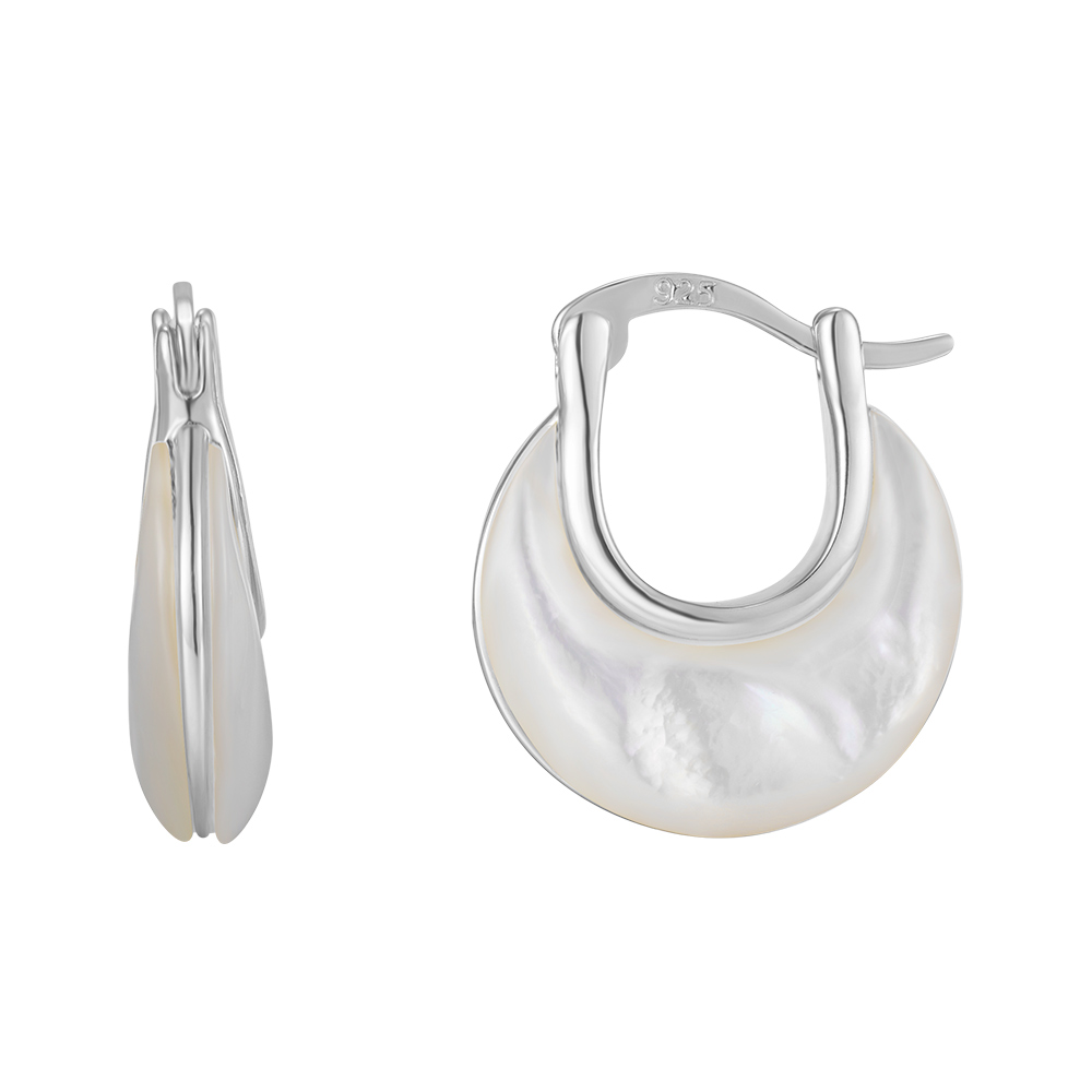 Three-dimensional Semicircle Earrings For Women In Copper With 18K Real Gold Plated Water Plating And 0.03µm Thickness 5