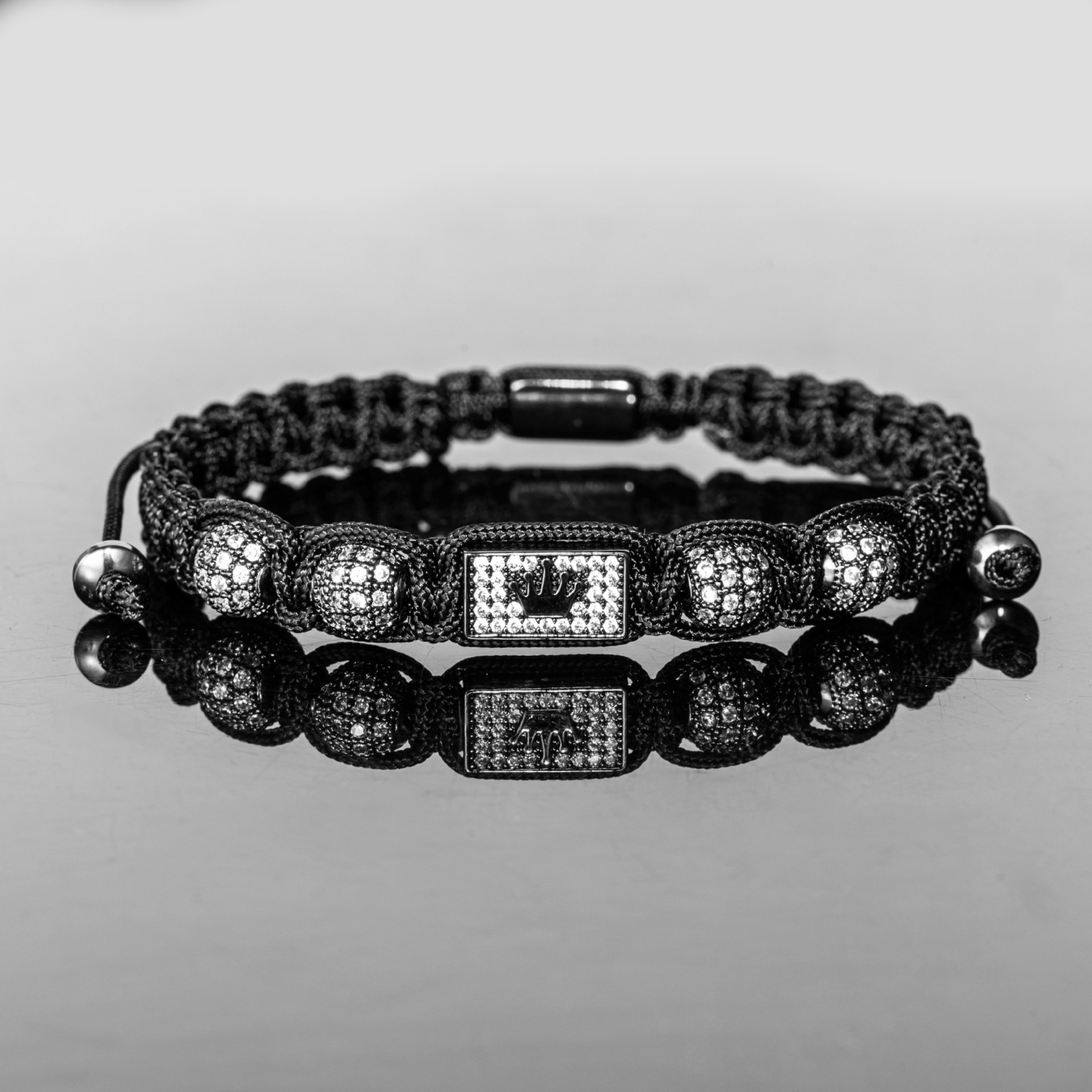 Trendy  Crown Bracelet With Micro-Set Zirconia Woven Design Original Copper Material Hand Chain 3