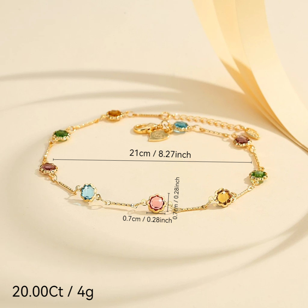 Trendy Jewelry Women's Bracelet Colorful Diamond Lace Design 4