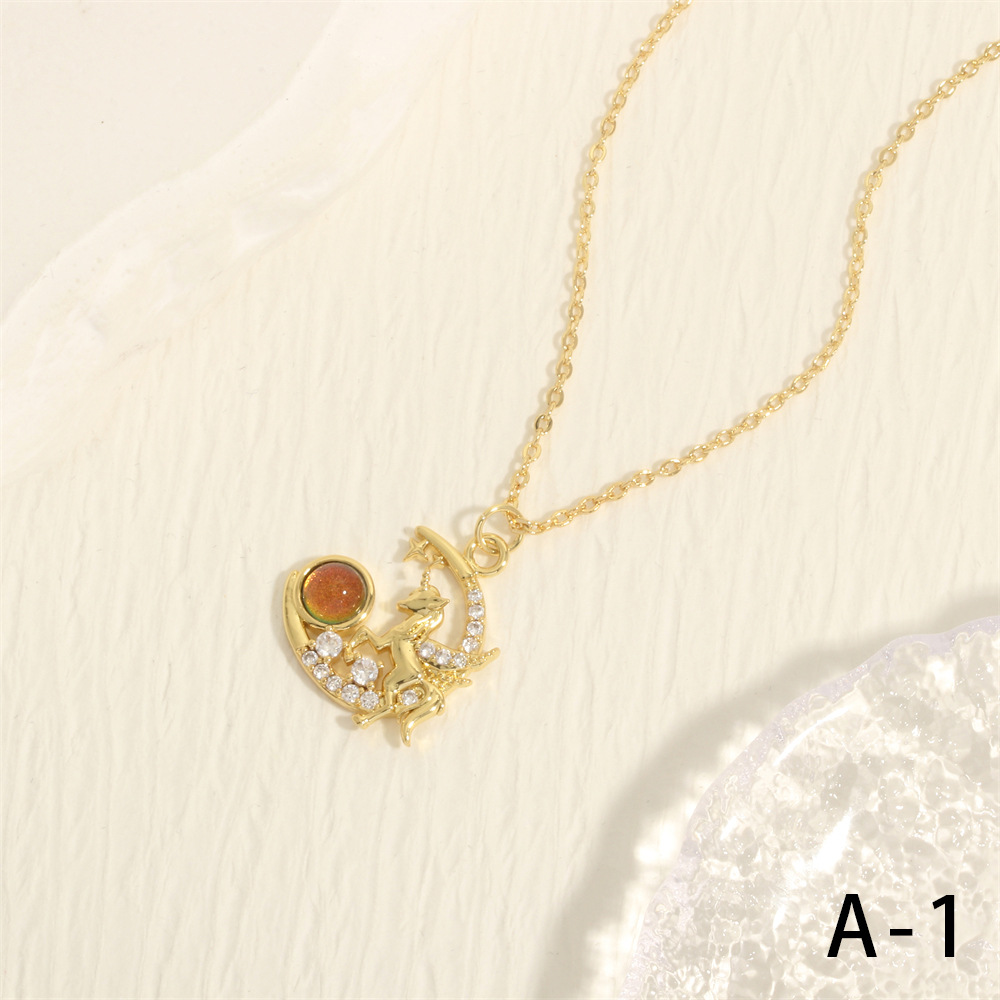 Necklace For Women Featuring Inlaid Zircon, Electroplated Copper With 16K Real Gold Plated Finish And Cable Chain 5