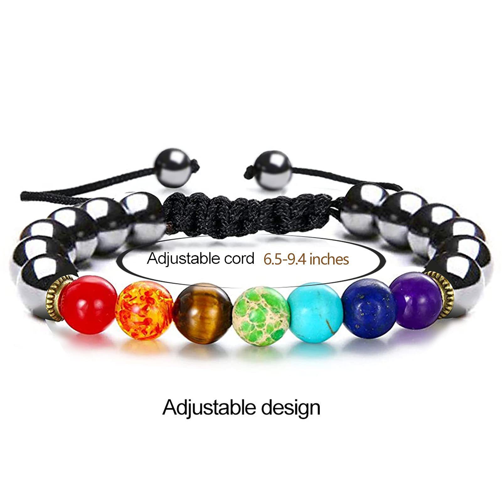 Unisex Agate Bracelets Featuring Round Pattern With Tiger Eye Inlay And Weave Craftsmanship, 1 Set 2