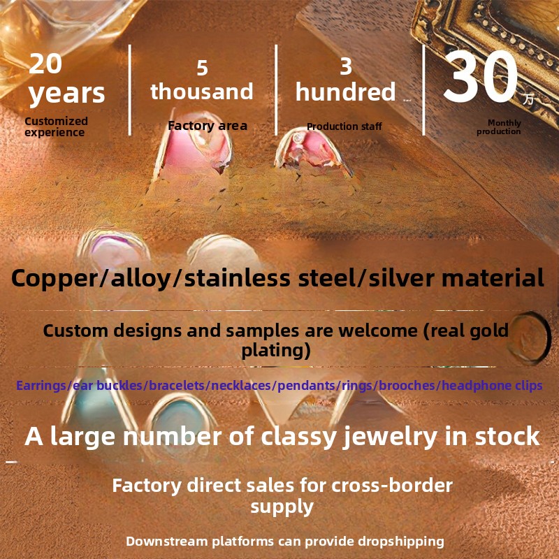 Handmade Geometric Copper Bracelet For Women With Zircon Inlay And Handmade Chain 2
