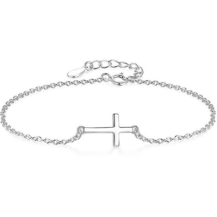 Unisex Cross Bracelet In Gold Electroplated Copper Featuring Simple Style Design 5