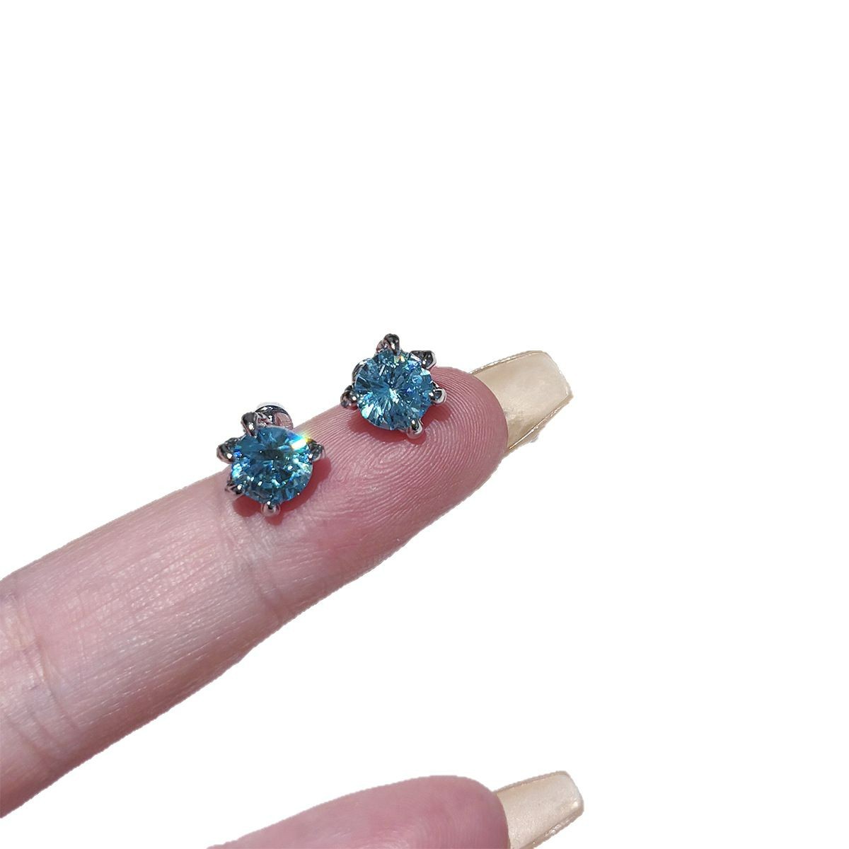 Sweet Unisex Dragon Stud Earrings In Titanium Steel With Zircon Inlay Featuring Flat Back Studs 5
