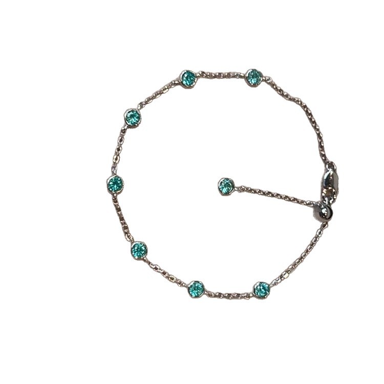 Unisex Foam Bracelets Made Of Copper With Electroplated Gold Plating Process, Sweet Style In Blue 5