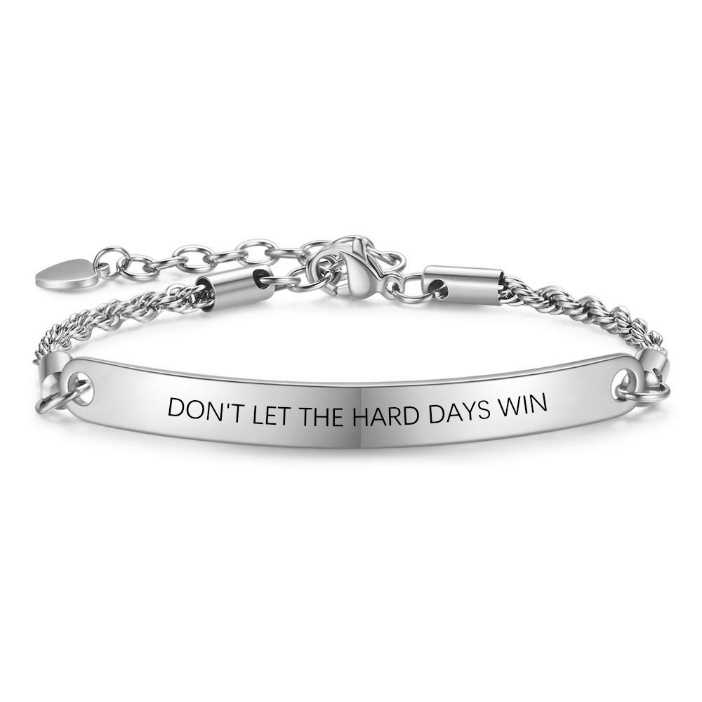 Unisex Heart Shape Litmus Metal Bracelet In Steel Color, Perfect For Travel 2