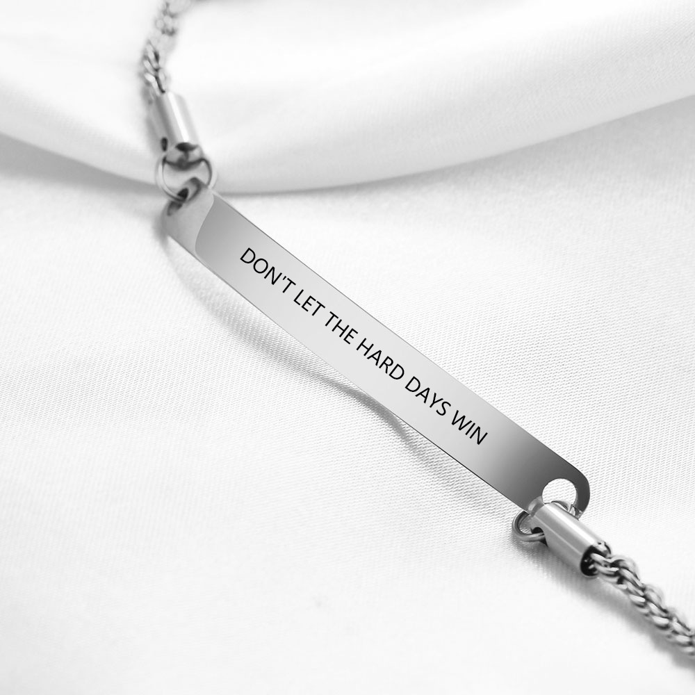 Unisex Heart Shape Litmus Metal Bracelet In Steel Color, Perfect For Travel 4