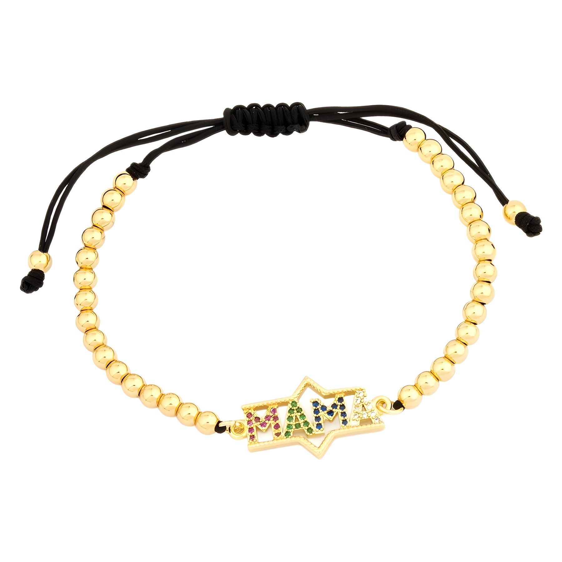 Unisex Palm Bracelet In Copper With 18K Real Gold Electroplated Finish Featuring Zircon Inlay 5