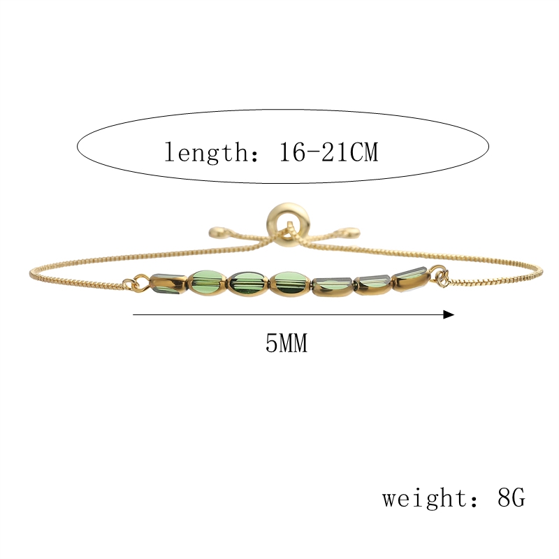 Unisex Pentagon Beading Bracelet With PVD Coated Copper And Real Gold Plated Finish, Featuring Artificial Crystal Inlay And Box Chain 2