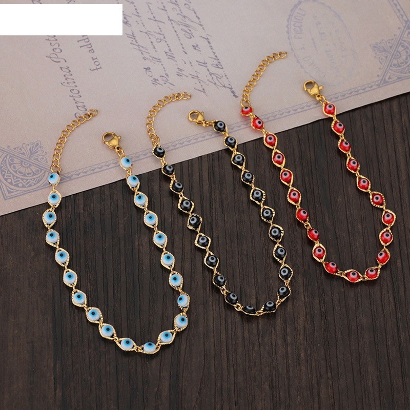 Unisex Geometric Bracelet With 18K Real Gold Plated Water Plating, Acrylic Inlay, And Titanium Steel Cable Chain