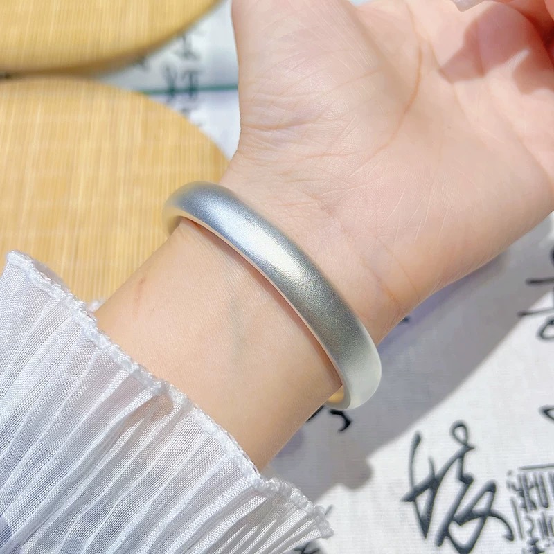 Vintage Style Sandblasted Copper Bangle Tires With Silver Plated Finish For Women 5