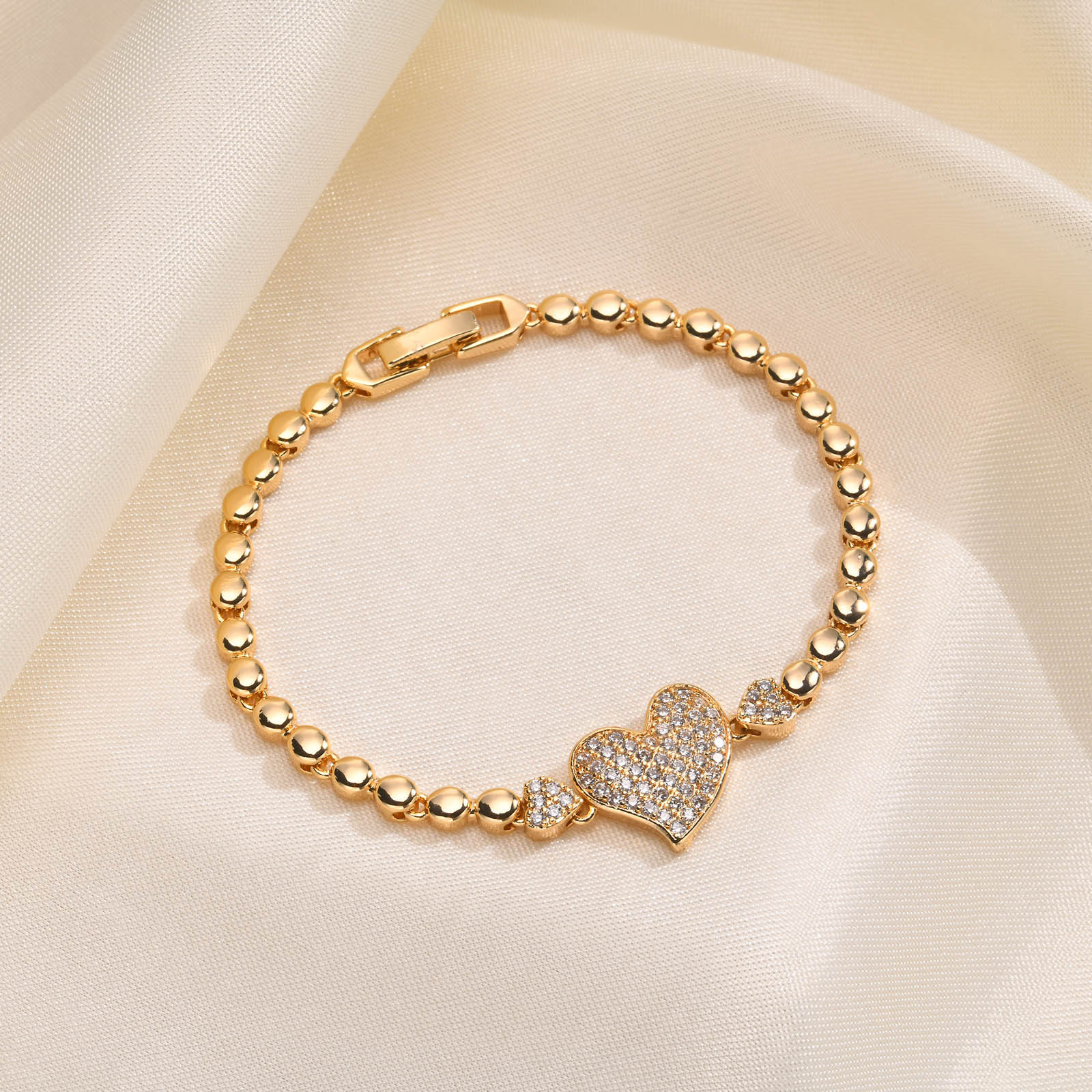 Geometric Electroplated Titanium Steel Bracelets For Women With Gold Plated Water Plating And Zircon Inlay 5