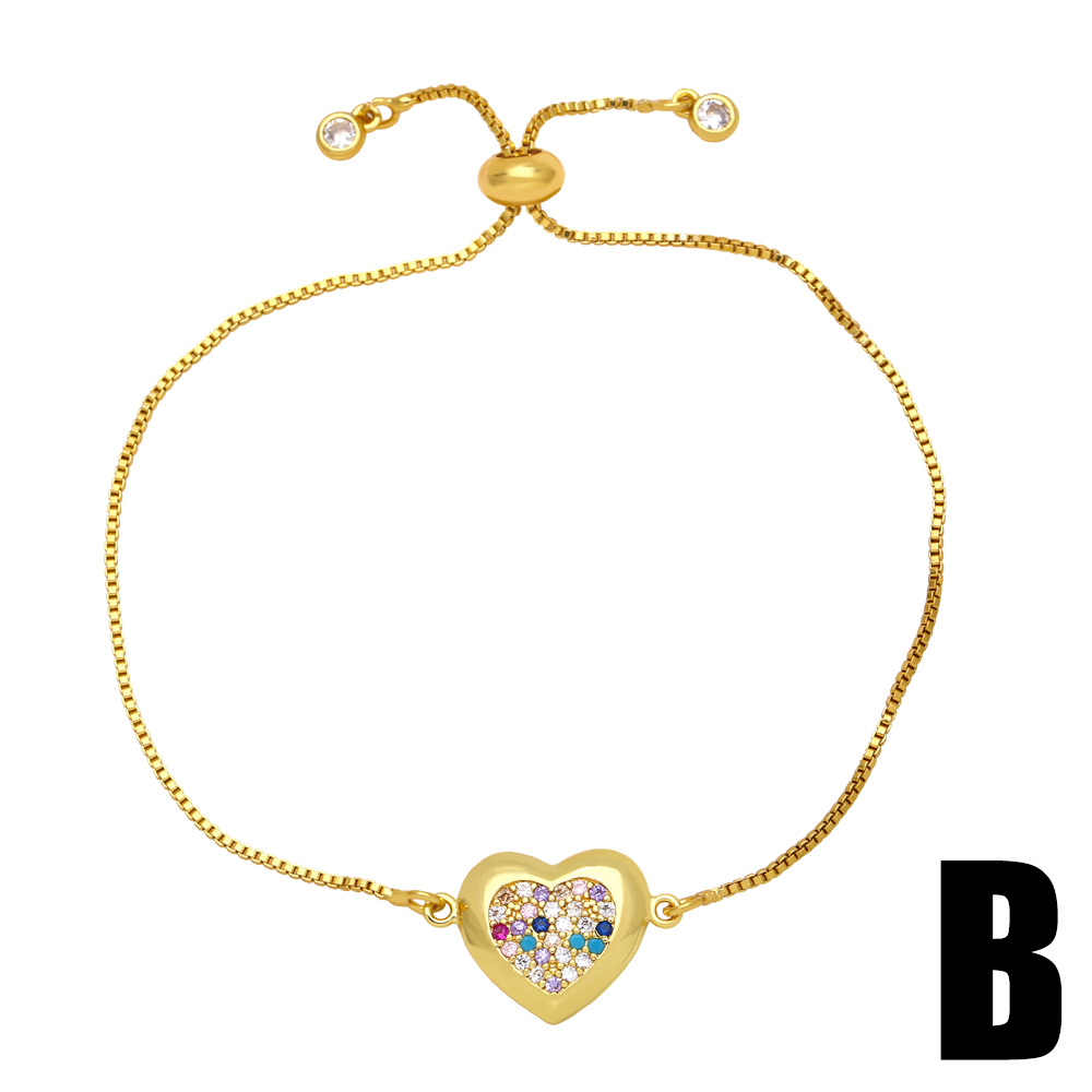Geometric Copper Bracelet For Women With Zircon Inlay, 18K Gold Plated, Perfect For Anniversary 3