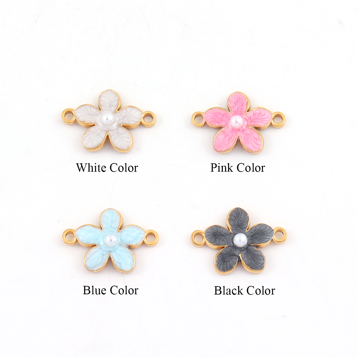 Waterproof Non Tarnish Flowers Bracelet For Women Featuring 18K Real Gold Plated Copper With Electroplated Beaded Chain 4