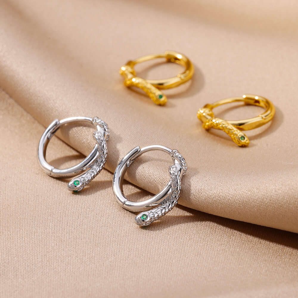 Waterproof Non Tarnish Leaf Earrings For Women, PVD Coated Copper With 18K Real Gold Plated And Zircon Inlay 8