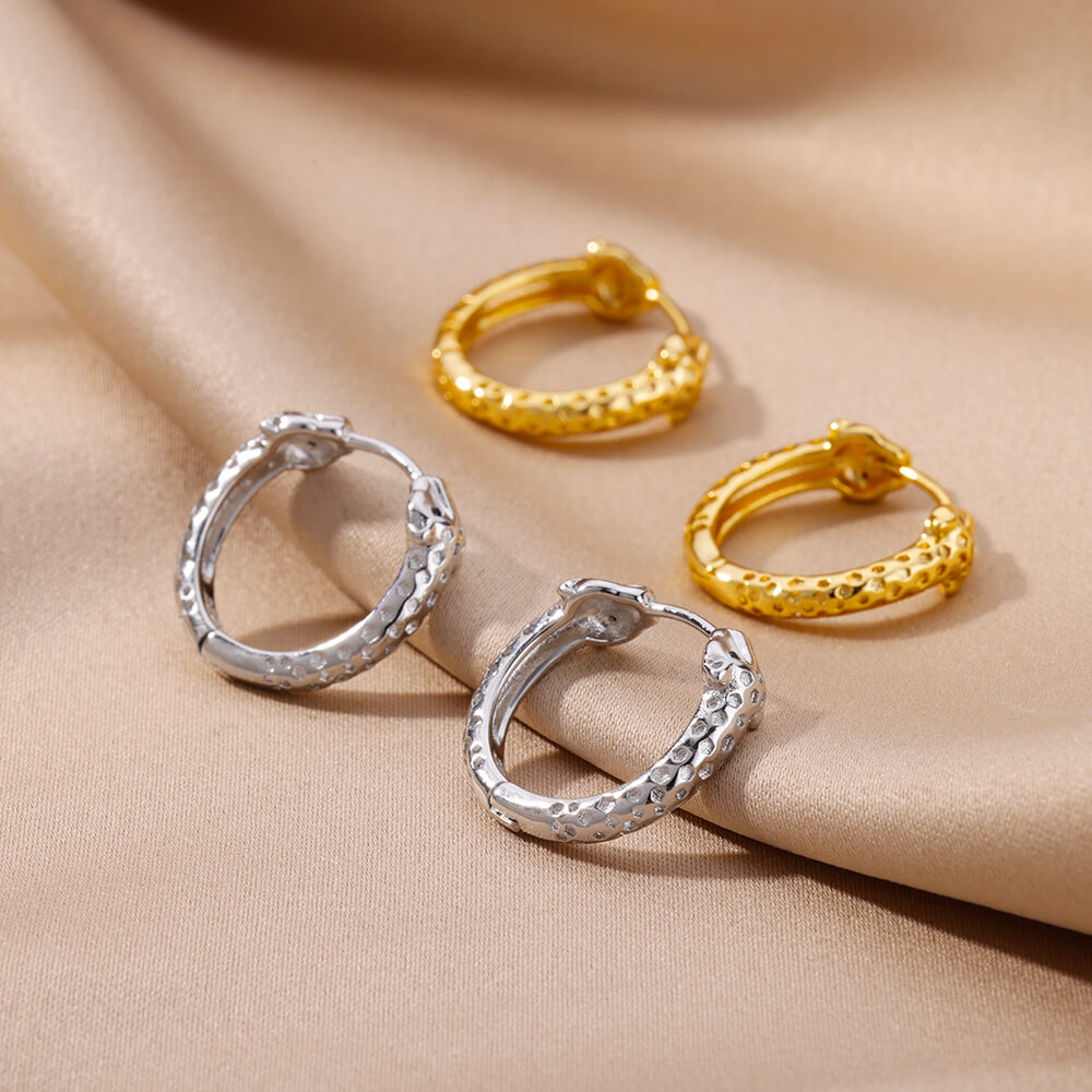 Waterproof Non Tarnish Leaf Earrings For Women, PVD Coated Copper With 18K Real Gold Plated And Zircon Inlay 9