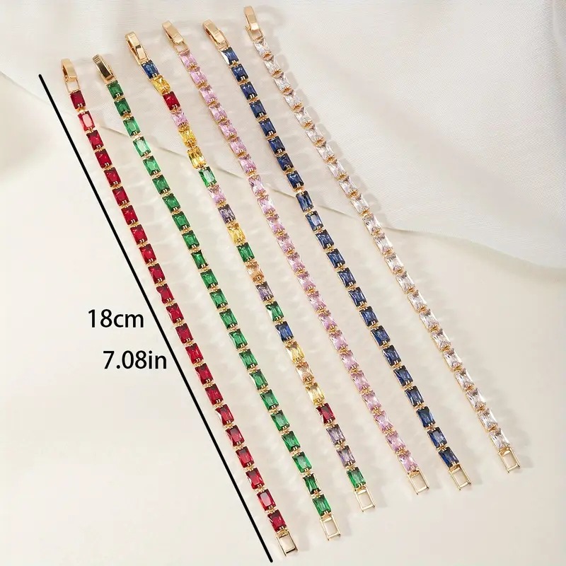 Wholesale Jewelry Classic Style Geometric Copper Zircon Bracelets Chain-free 2