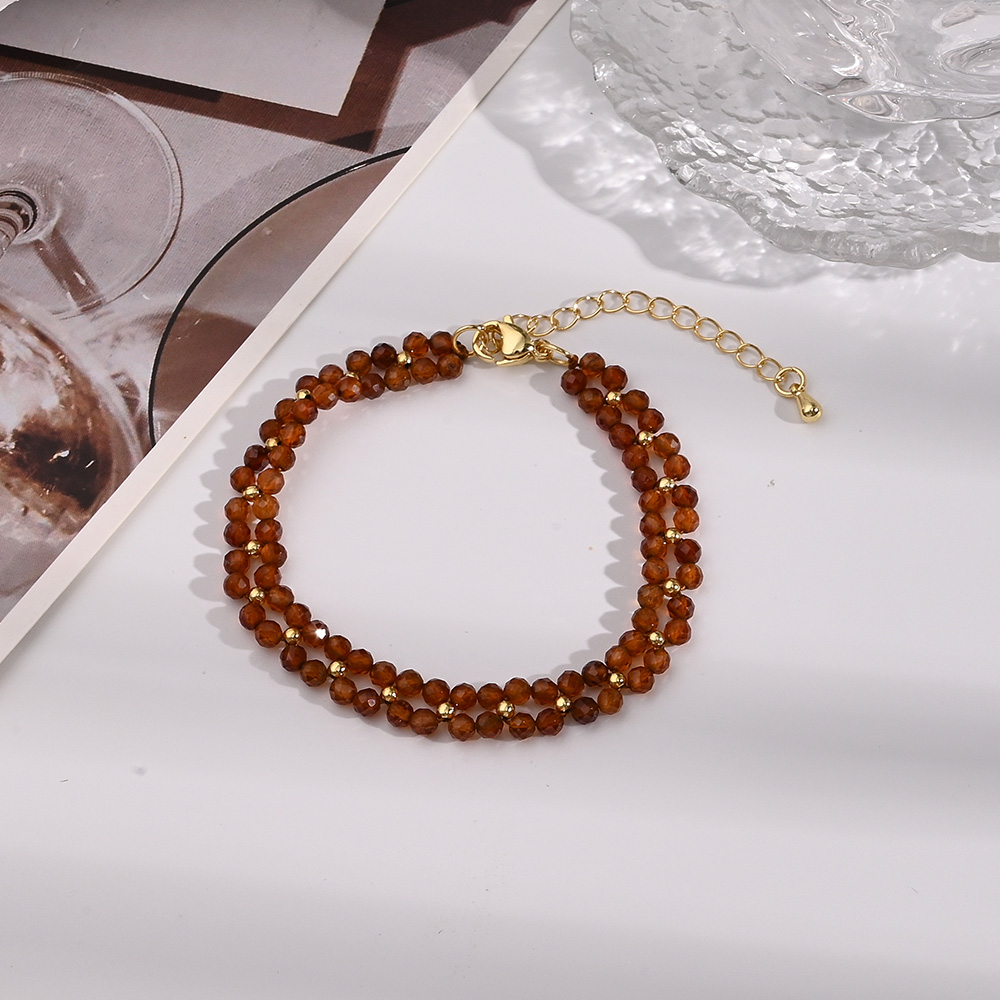 Wholesale Jewelry Elegant Classical Vintage Style Round Simple Copper Handmade Polishing Handmade Chain Bracelets 3