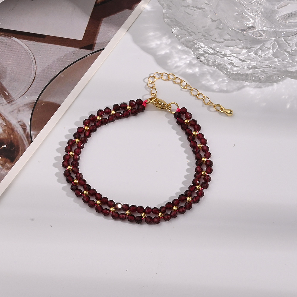 Wholesale Jewelry Elegant Classical Vintage Style Round Simple Copper Handmade Polishing Handmade Chain Bracelets 6
